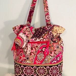 Vera Bradley tote + zip ID case